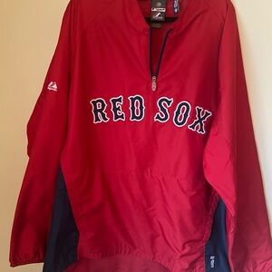 Majestic MLB Boston Red Sox Windbreaker Jacket Size 2XL Baseball Fangear Sports